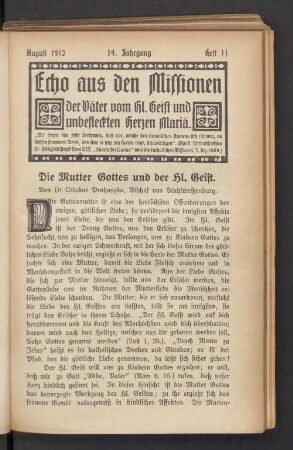 August 1912. Heft 11