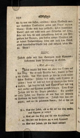 132-139, XXIV. Jakob zieht mit den Seinigen nach Egypten