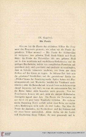 IX. Kapitel Die Poesie