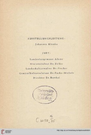 Ausstellungsleitung / Jury