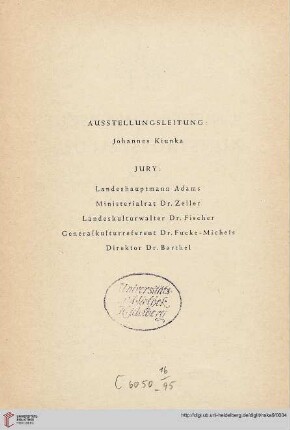 Ausstellungsleitung / Jury