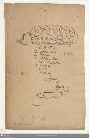 Stimmensatz [Schreiber: Opitz, J. S.; u.a.]