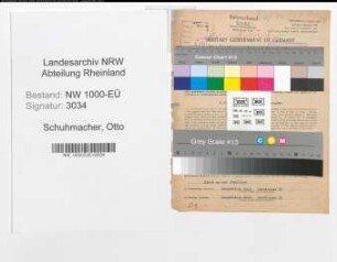 Entnazifizierung Otto Schuhmacher, geb. 07.06.1896 (Ingenieur)