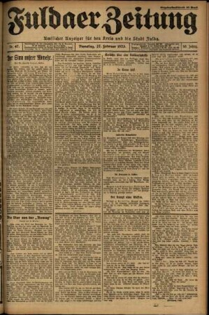 Ausgabe vom Dienstag, den 27. Februar 1923.