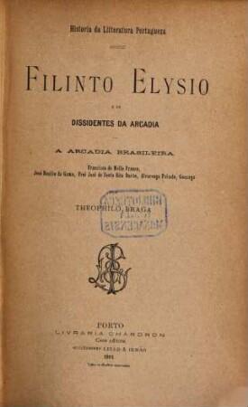 Historia da litteratura portugueza, 20