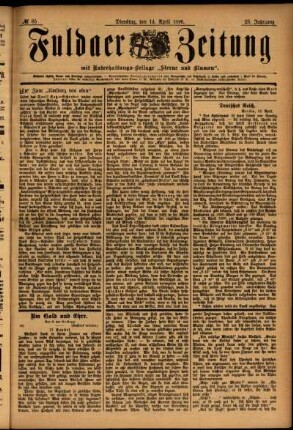 Ausgabe vom Dienstag, den 14. April 1896.