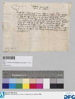 Wilhelm Graf und Herr zu Castell sagt für die Nürnberger Kaufmannschaft zur Frankfurter Fastenmesse Geleit zu.
