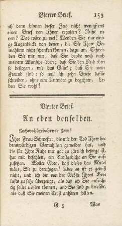 Vierter Brief. An eben denselben