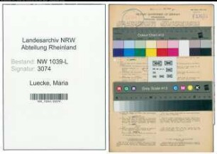 Entnazifizierung Maria Luecke , geb. 19.03.1893 (Lehrerin)