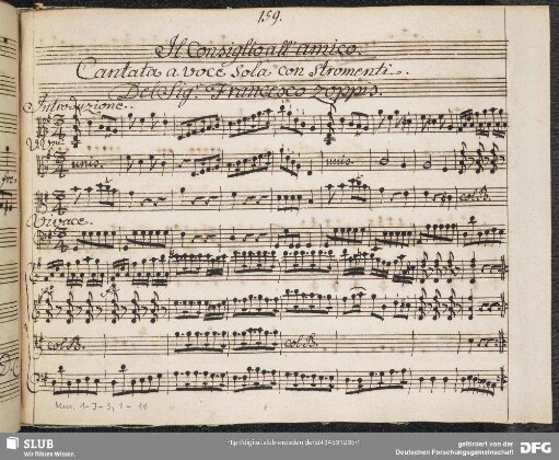 Il consiglio - Mus.1-J-3,1-11 : S, strings, bc - G