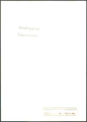 Stadtkasse Mannheim, Schriftwechsel mit Wichert