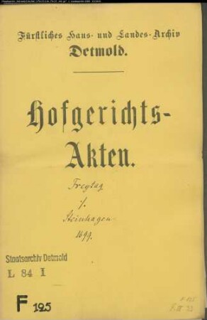 Freitag zu Greste gegen Steinhagen zu Pottenhausen - Schuldforderung