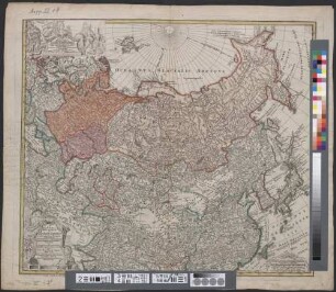 Imperii Russici et Tatariae Universae tam maioris et Asiaticae quam minoris et Europaeae Tabula : Cum Privil. S. C. M. nec non R. M. Pol. et El. Sax. ; [gewidmet] Annae Magnae, Victrici Russorum Imperatrici