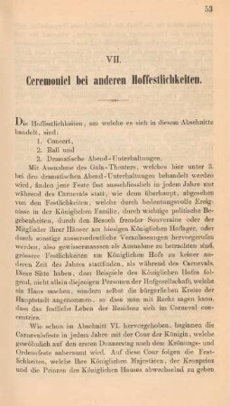 Ceremoniel bei anderen Hoffestlichkeiten