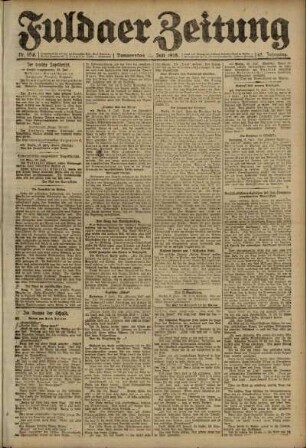 Ausgabe vom Donnerstag, den 11. Juli 1918.