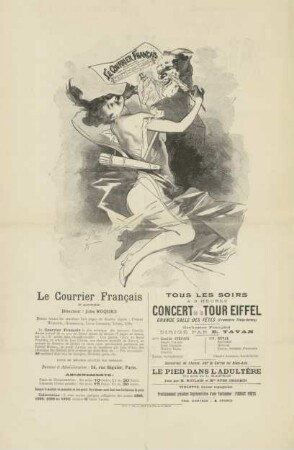Le Courrier Francais / [Rückseitige Reproduktion: Alcazar d'Eté. Kanjarowa]
