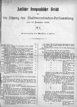 No. 3, 17. Januar 1889