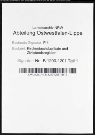 Heiratsbelege zum Zivilstandsregister der Stadt Iserlohn (H 1810)