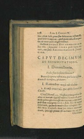 Caput Decimum. De Resuscitatione.