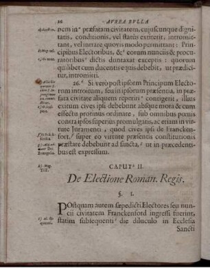 Caput II. De Electione Roman. Regis