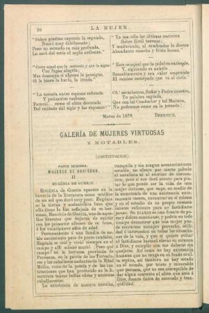 Galería d mujeres virtuosas y notables. - (Continuación). : Parte segunda. - Mujeres de sociedad. II - Eugénia de Guerin.