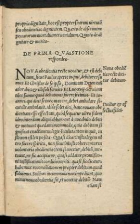 De Prima Quaestione respondeo.