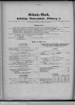Anzeigen : Güntz-Bad, Städtische Badeanstalt, Elbberg 3.