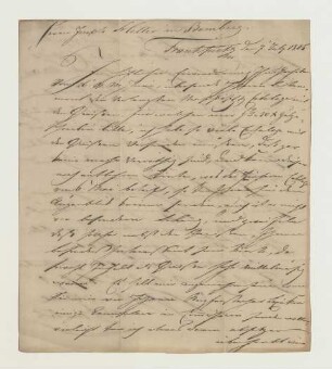 Brief von Christian Erdmann Gottlieb Prestel an Joseph Heller