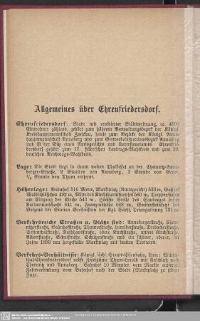 Allgemeines über Ehrenfriedersdorf