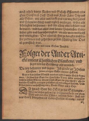 Da wir bekennen und sagen/ Ich gleube an Jhesum Christum/ seinen einigen Sohn unsern Herrn.