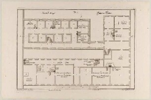 Grundriss eines Rathauses und eines Gefängnisses