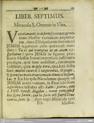 Liber Septimus. Miracula S. Ottonis in Vita