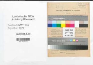 Entnazifizierung Leo Guldner , geb. 06.01.1889 (Prokurist)