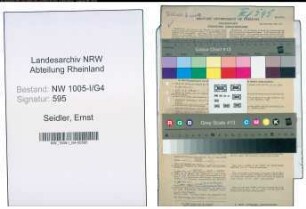 Entnazifizierung Ernst Seidler , geb. 18.05.1912 (Postbeamter)
