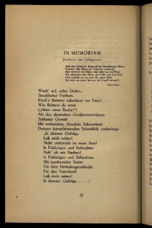 26-29, In Memoriam