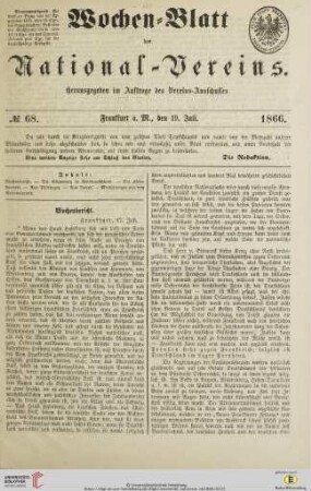 Wochen-Blatt des National-Vereins
