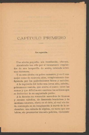 Capítulo primero : La agonía.