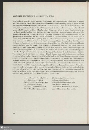 Christian Fürchtegott Gellert 1715-1769