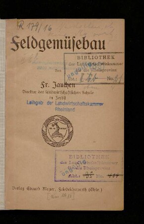 Feldgemüsebau