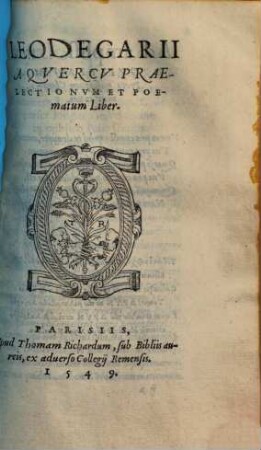 Praelectionum et poematum liber
