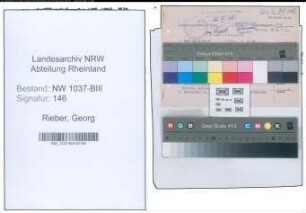 Entnazifizierung Georg Rieber , geb. 22.12.1895 (Geschaeftsfuehrer)