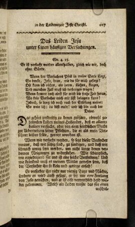 107-110, Das Leiden Jesu unter seinen haeufigen ...