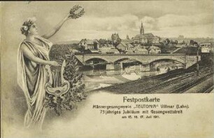 Festpostkarte Männergesangverein "Teutonia" Villmar (Lahn).