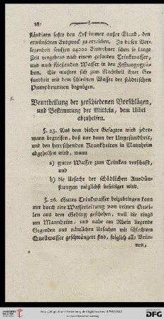 Beurtheilung der zerschiedenen Vorschlägen, und Bestimmung der Mitteln, dem Uibel abzuhelfen