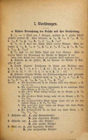 J. Blümel's Aufgaben zum Zifferrechnen : Nach der neuen Münz-, Maß- u. Gewichtsordnung des deutschen Reichs, 4. Die Brüche