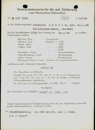 Oehrle, Johannes