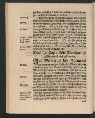 Das 19. Cap: Wie Bonifacius zu Meintz ein Ertzbischoff wurden.