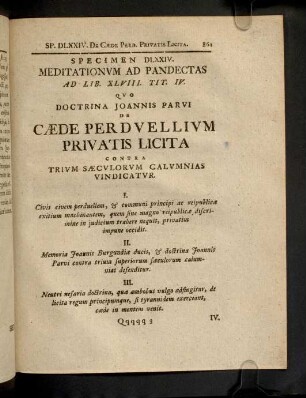 861-909, Spec. 574. Quo doctrina Ioannis Parvi de ...