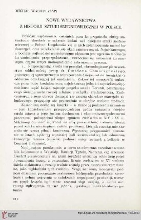 4: Nowe wydawnictwa z historji sztuki średniowiecznej w Polsce