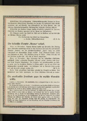 Der italienische Dampfer "Ancona" versenkt.